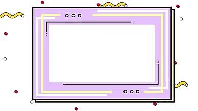 孟菲斯风格综艺动态花絮视频遮罩框视频的预览图